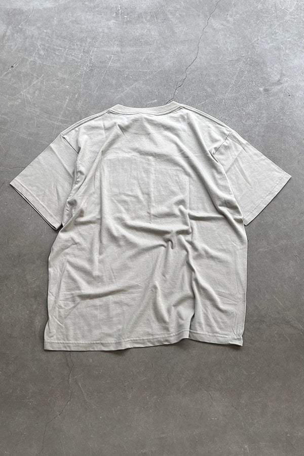 MADE IN USA 90'S EMBROIDERY T-SHIRT / GRAY [SIZE: L DEADSTOCK/NOS]