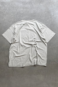 MADE IN USA 90'S EMBROIDERY T-SHIRT / GRAY [SIZE: L DEADSTOCK/NOS]