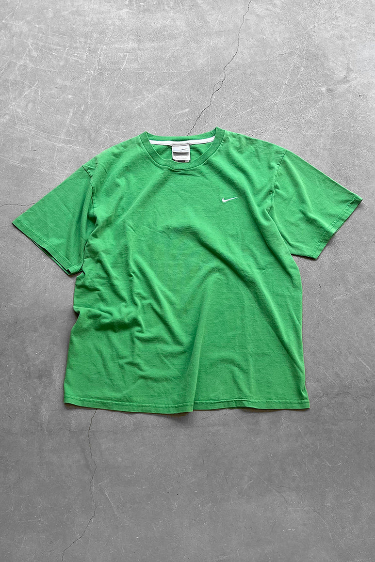 Y2K EARLY 00'S S/S LOGO T-SHIRT / GREEN [SIZE: M USED]