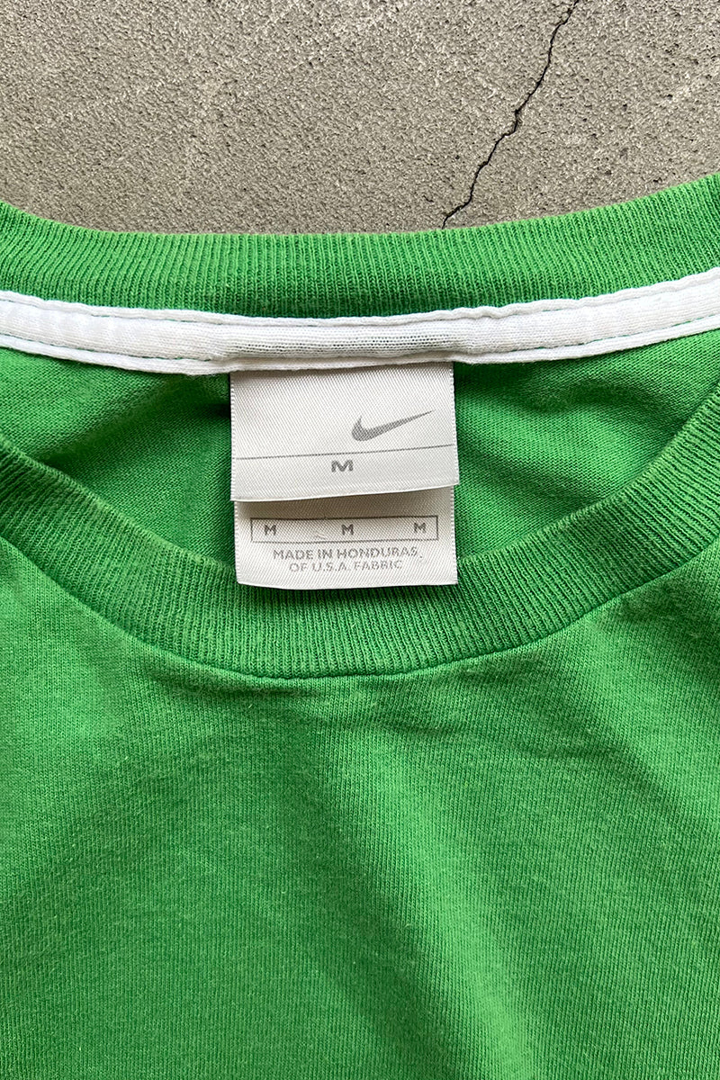 Y2K EARLY 00'S S/S LOGO T-SHIRT / GREEN [SIZE: M USED]