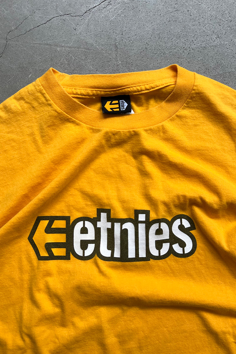 MADE IN MEXICO 90'S SKATEBOARDING T-SHIRT / YELLOW [SIZE: L USED]