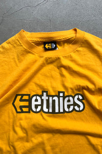 MADE IN MEXICO 90'S SKATEBOARDING T-SHIRT  / YELLOW [SIZE: L USED]