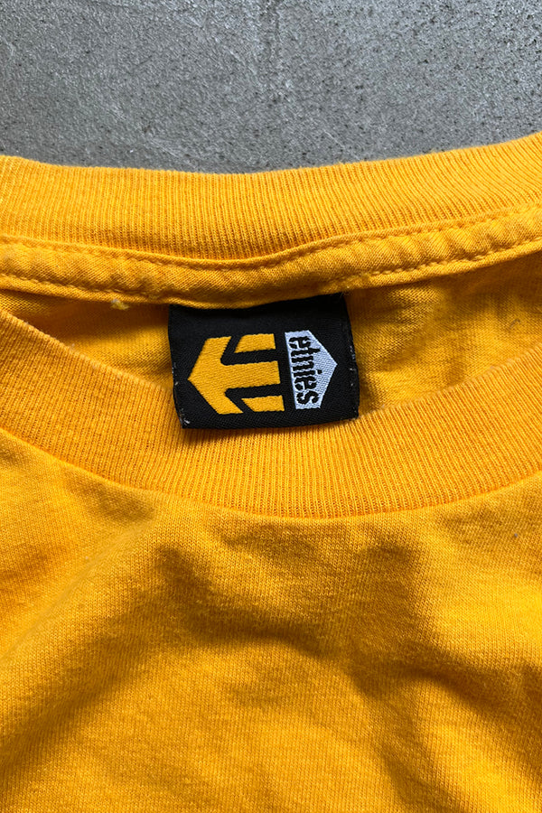 MADE IN MEXICO 90'S SKATEBOARDING T-SHIRT / YELLOW [SIZE: L USED]