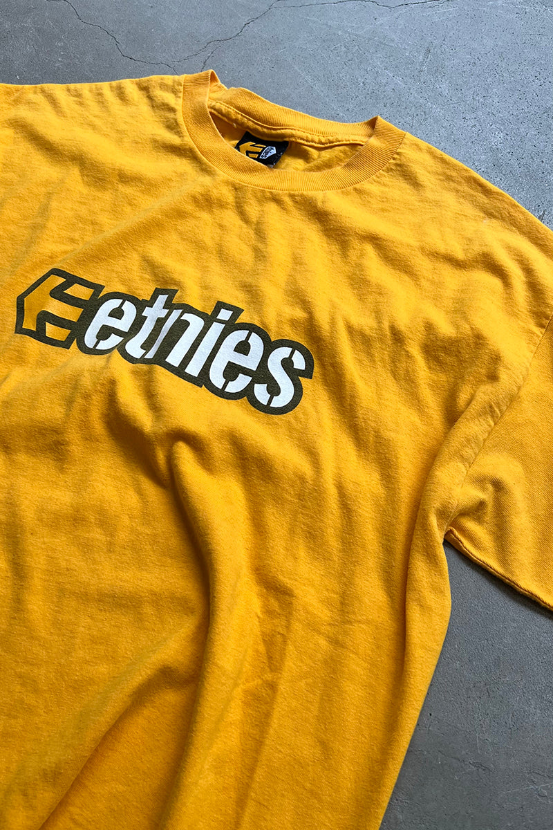 MADE IN MEXICO 90'S SKATEBOARDING T-SHIRT / YELLOW [SIZE: L USED]