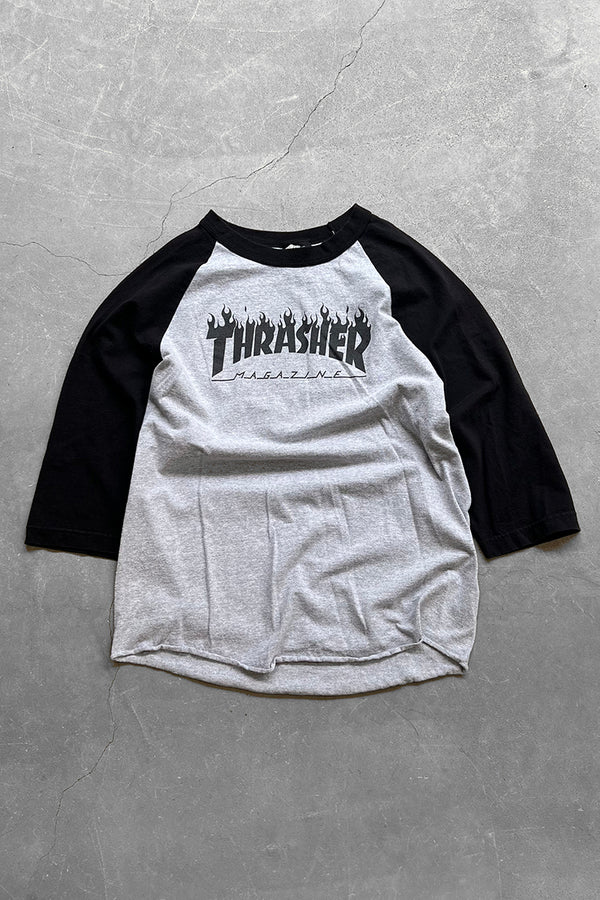 MADE IN MEXICO FLAME LOGO RAGLAN T-SHIRT USA 기획품 / BLACK [SIZE: M USED]