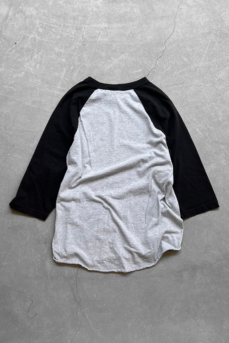 MADE IN MEXICO FLAME LOGO RAGLAN T-SHIRT US planning / BLACK [SIZE: M USED]