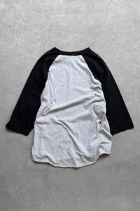 MADE IN MEXICO FLAME LOGO RAGLAN T-SHIRT USA企画品 / BLACK [SIZE: M USED]