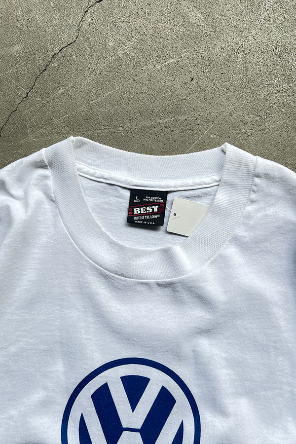 MADE IN USA 90'S VOLKSWAGEN ADVERTISING T-SHIRT / WHITE [SIZE: L USED]
