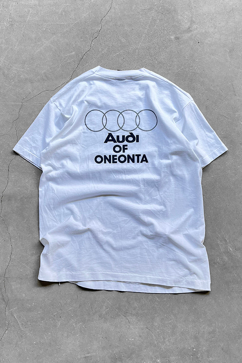 MADE IN USA 90'S VOLKSWAGEN ADVERTISING T-SHIRT / WHITE [SIZE: L USED]