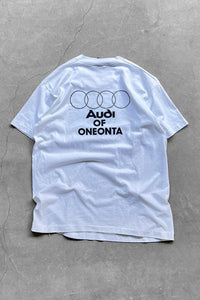 MADE IN USA 90'S VOLKS WAGEN ADVERTISING T-SHIRT / WHITE [SIZE: L USED]