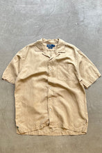 画像をギャラリービューアに読み込む, 90&#39;S S/S CALDWELL SILK LINEN SHIRT / BEIGE [SIZE: L USED]
