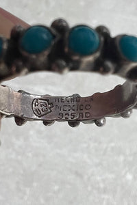 MADE IN MEXICO 925 SILVER RING W/TURQUOIS / SILVER [SIZE: 16号相当 USED]