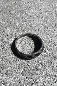 925 SILVER RING W/ONYX / SILVER [SIZE: 15号相当 USED]