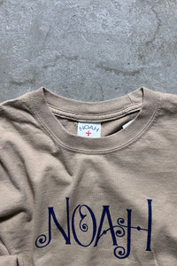 L/S LOGO&FLOWER PRINT T-SHIRT / BEIGE [SIZE: M USED]