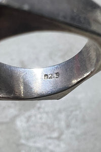 925 SILVER RING W/ONYX / SILVER [SIZE: 15号相当 USED]
