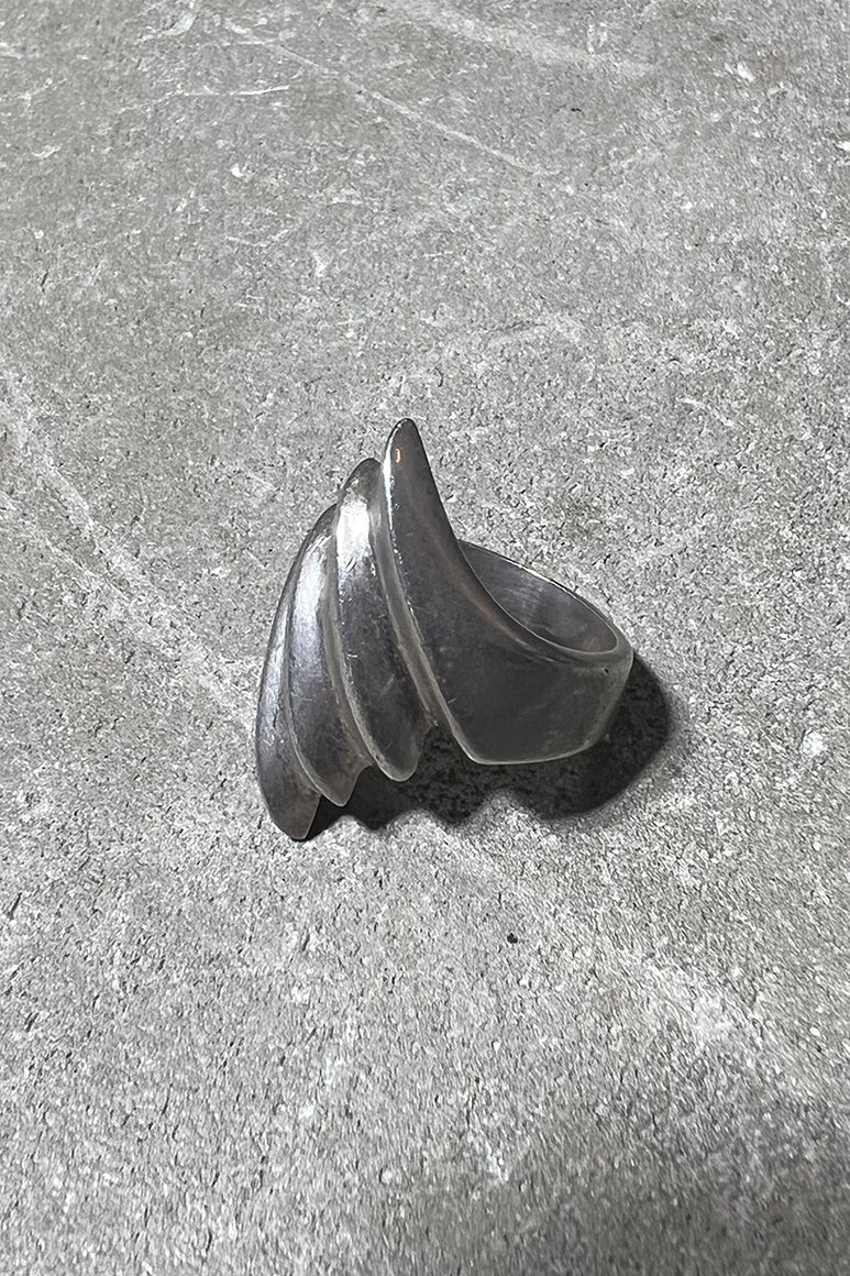 925 SILVER RING / SILVER [SIZE: 12号相当 USED]