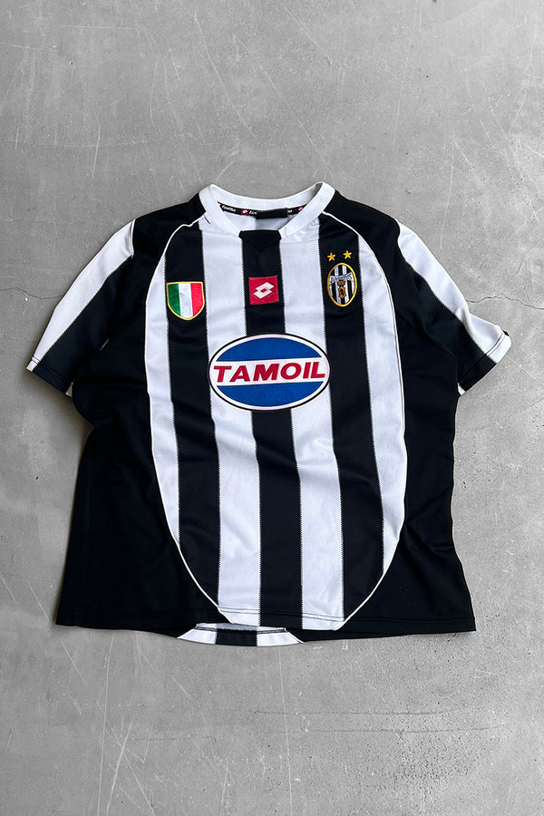 Y2K EARLY 00'S JUVENTUS FOOTBALL GAME SHIRT / BLACK [SIZE: L USED]