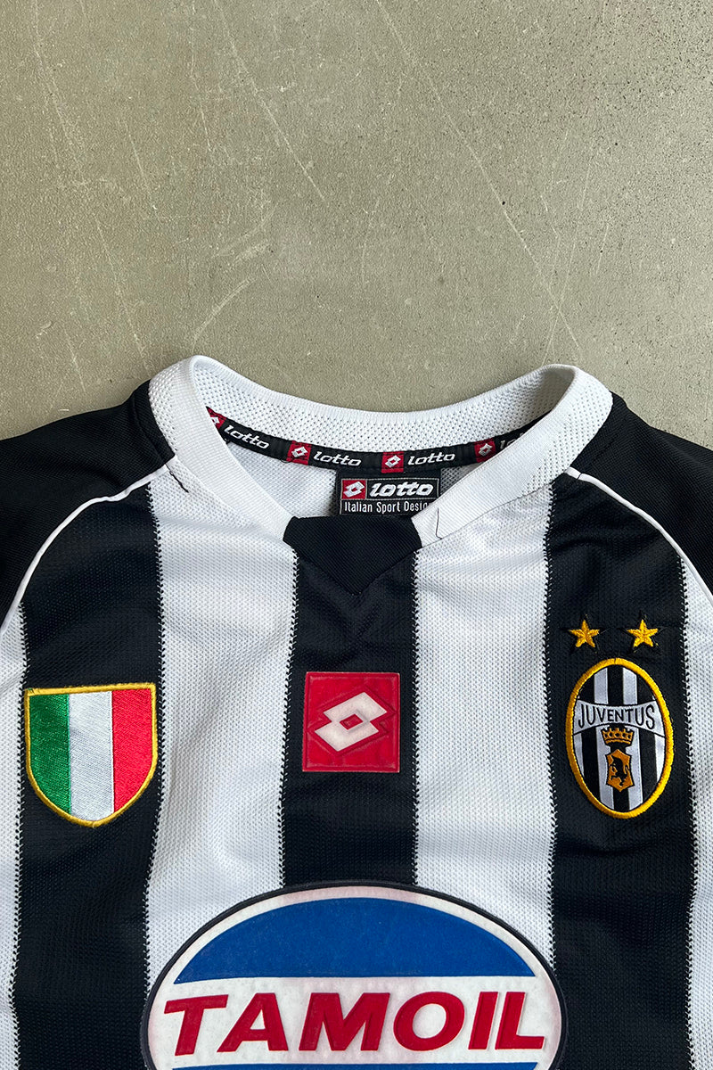 Y2K EARLY 00'S JUVENTUS FOOTBALL GAME SHIRT / BLACK [SIZE: L USED]