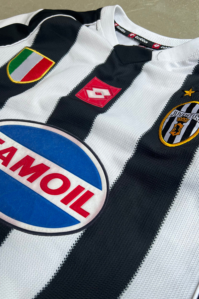 Y2K EARLY 00'S JUVENTUS FOOTBALL GAME SHIRT / BLACK [SIZE: L USED]