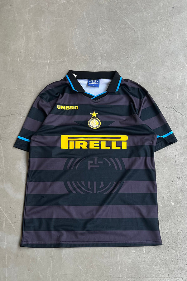 MADE IN ENGLAND 89'S INTERNAZIONALE FOOTBALL SHIRT / BLACK [SIZE: L USED]
