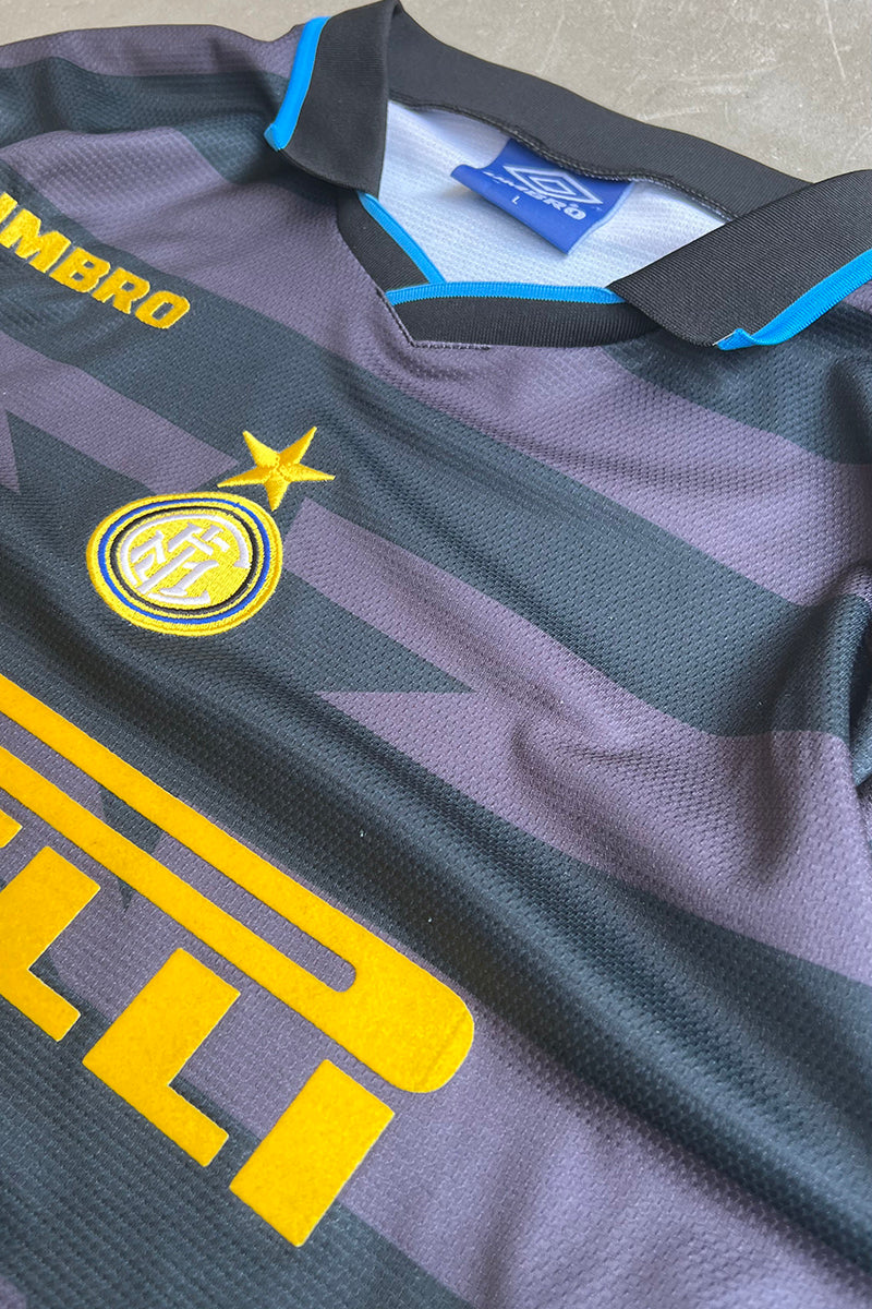 MADE IN ENGLAND 89'S INTERNAZIONALE FOOTBALL SHIRT / BLACK [SIZE: L USED]