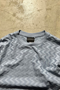 22'S CHEVRON PATTERN T-SHIRT / BLUE [SIZE: M USED]