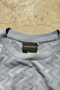 22'S CHEVRON PATTERN T-SHIRT / BLUE [SIZE: M USED]
