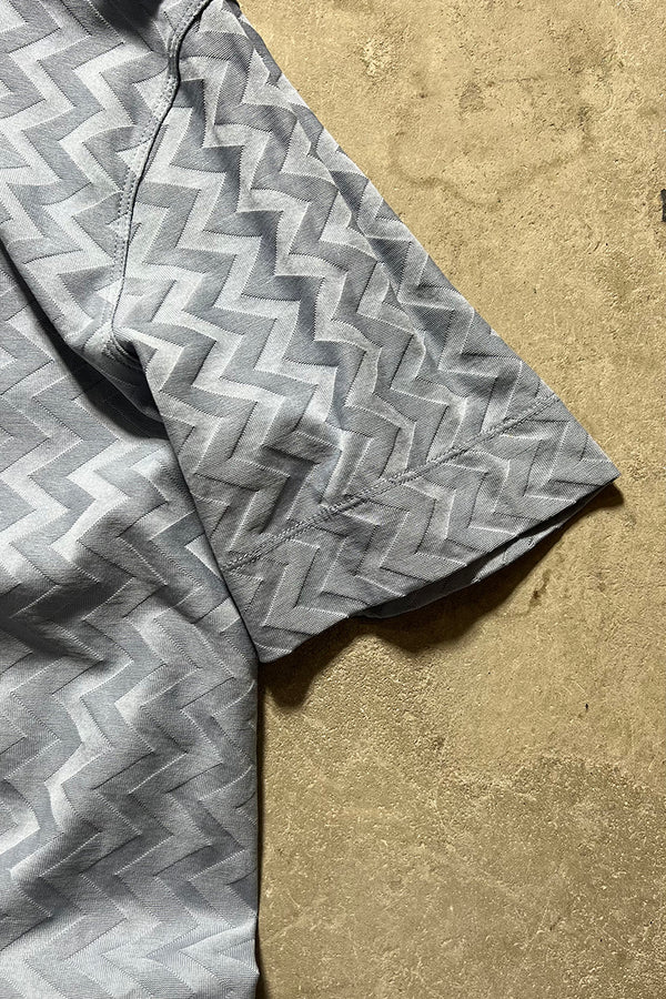 22'S CHEVRON PATTERN T-SHIRT / BLUE [SIZE: M USED]