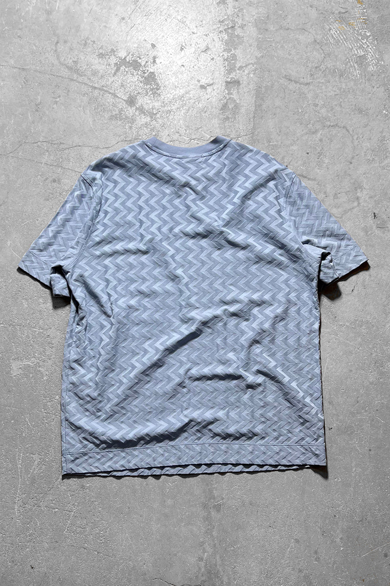 22'S CHEVRON PATTERN T-SHIRT / BLUE [SIZE: M USED]