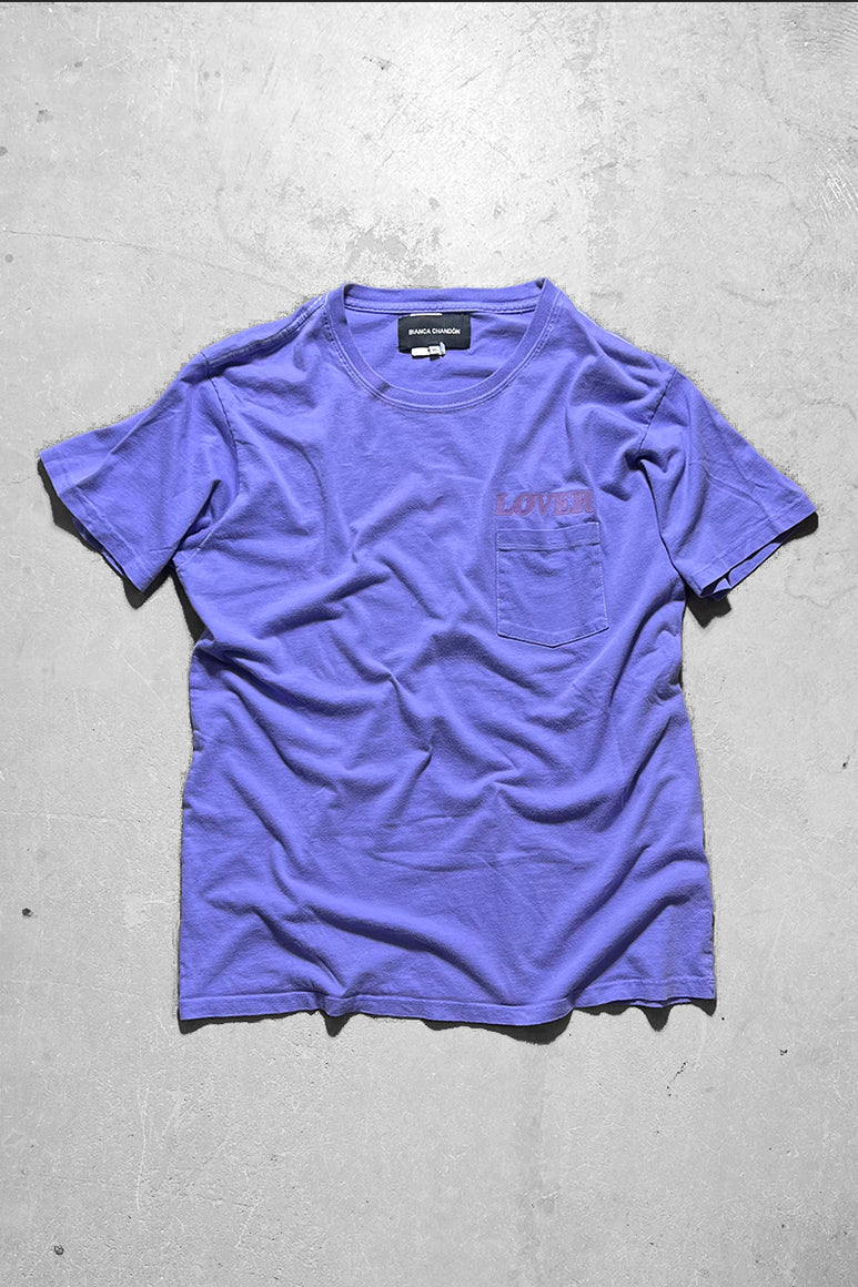 BIANCA CHANDON POCKET T-SHIRT / PURPLE [SIZE: XL USED]