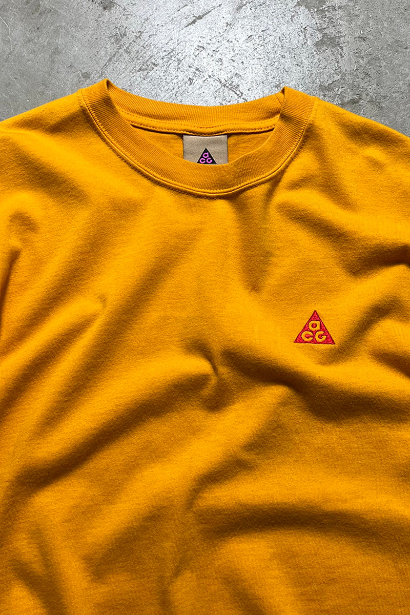 ONE POINT LOGO T-SHIRT / YELLOW [SIZE: M USED]