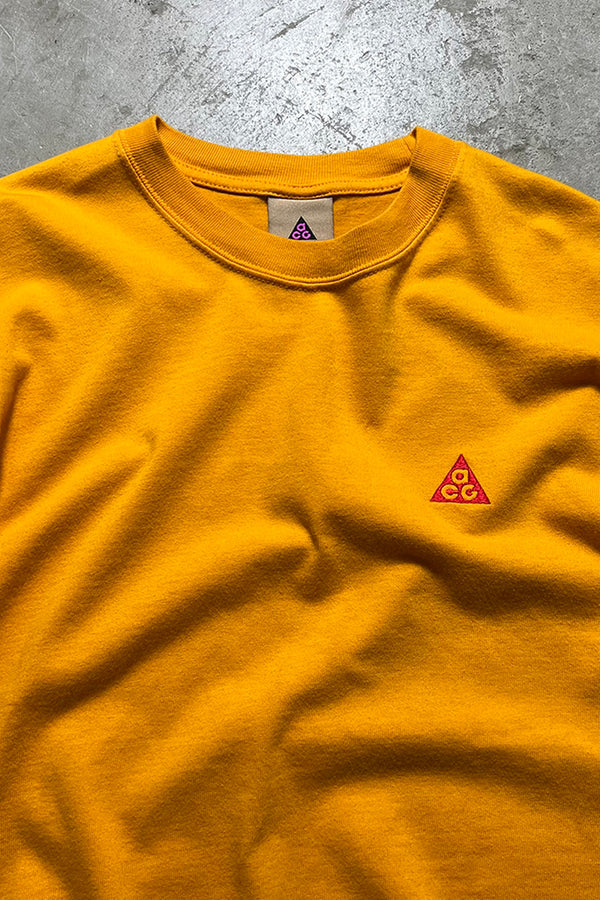 ONE POINT LOGO T-SHIRT / YELLOW [SIZE: M USED]