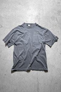 MADE IN USA 80'S LOGO POCKET T-SHIRT / GRAY [SIZE: L USED]