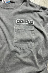 MADE IN USA 80'S LOGO POCKET T-SHIRT / GRAY [SIZE: L USED]