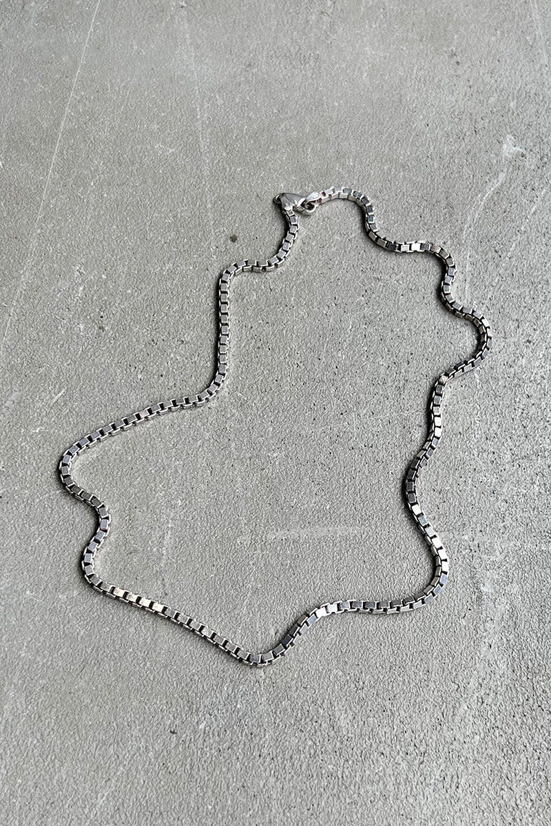 MADE IN ITALY 925 SILVER VENETIAN LINK NECKLACE / SILVER [ONE SIZE USED]