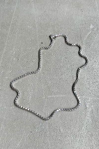 MADE IN ITALY 925 SILVER VENETIAN LINK NECKLACE / SILVER [ONE SIZE USED]