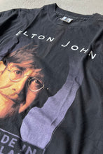 画像をギャラリービューアに読み込む, MADE IN USA 90&#39;S ELTON JOHN MUSIC T-SHIRT SINGLE STITCH / BLACK [SIZE: XL USED]

