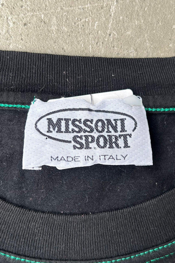 MADE IN ITALY 90'S MULCH PRINT T-SHIRT / BLACK [SIZE: M USED]
