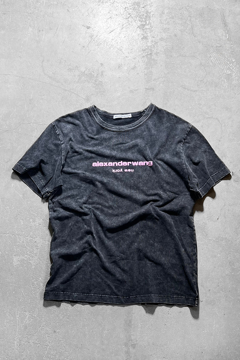 TIE-DYE LOGO T-SHIRT / DARK GREY [SIZE: M USED]