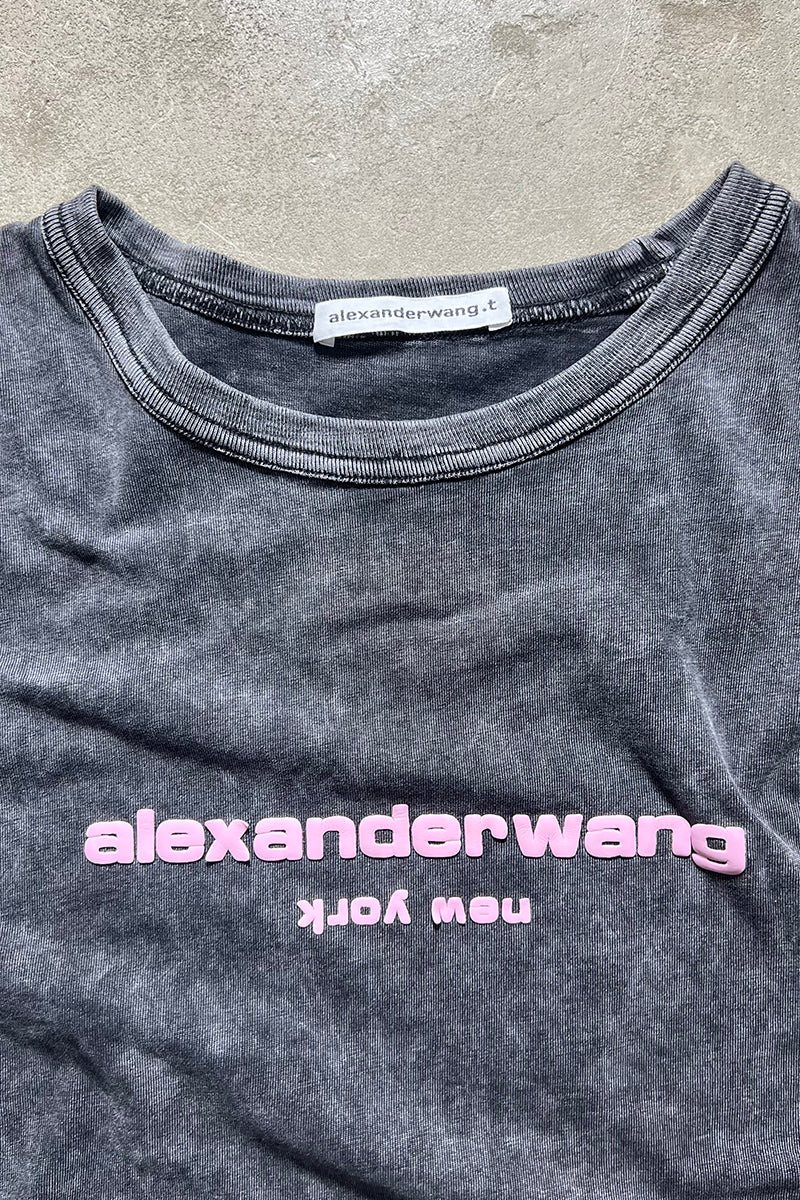 TIE-DYE LOGO T-SHIRT / DARK GREY [SIZE: M USED]