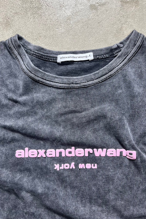 TIE-DYE LOGO T-SHIRT / DARK GREY [SIZE: M USED]