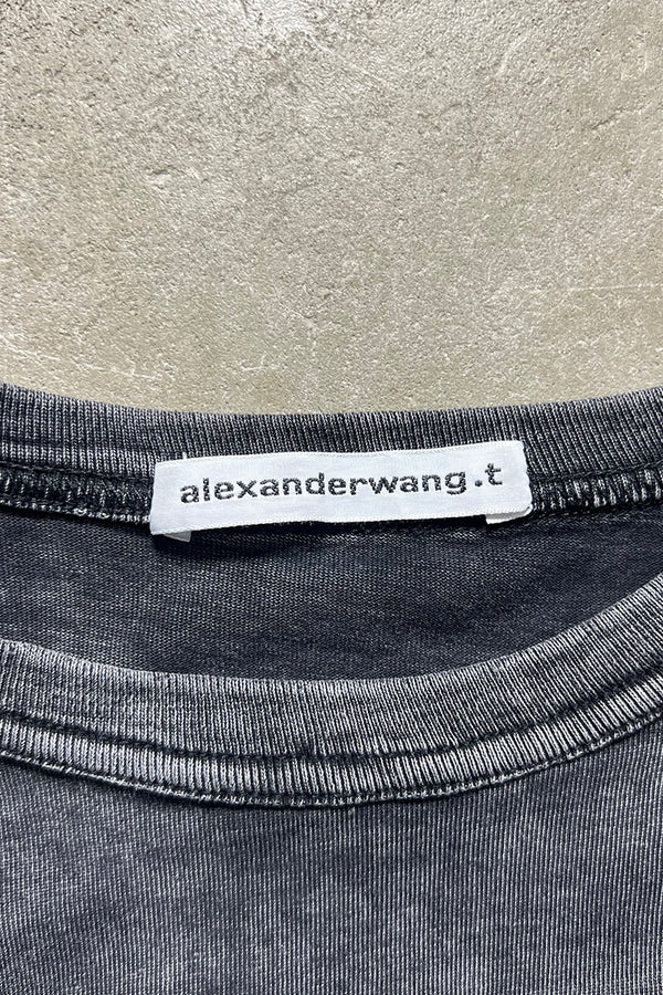 TIE-DYE LOGO T-SHIRT / DARK GREY [SIZE: M USED]