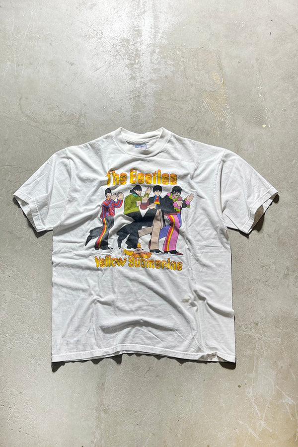 MADE IN USA 99'S THE BEATLES YELLOW SUBMARINE BAND T-SHIRT / WHITE [SIZE: XL USED]