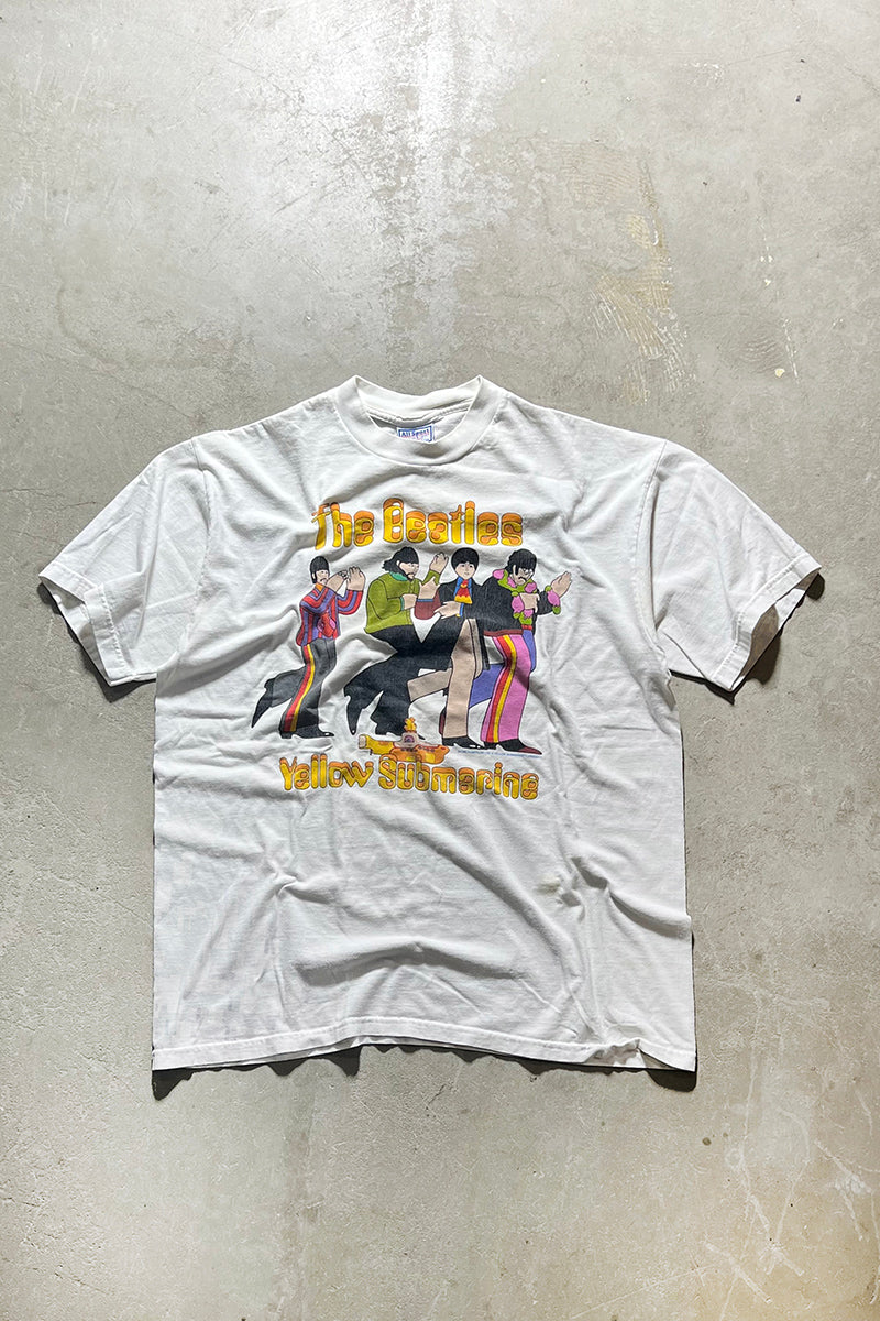 MADE IN USA 99'S THE BEATLES YELLOW SUBMARINE BAND T-SHIRT / WHITE [SIZE: XL USED]