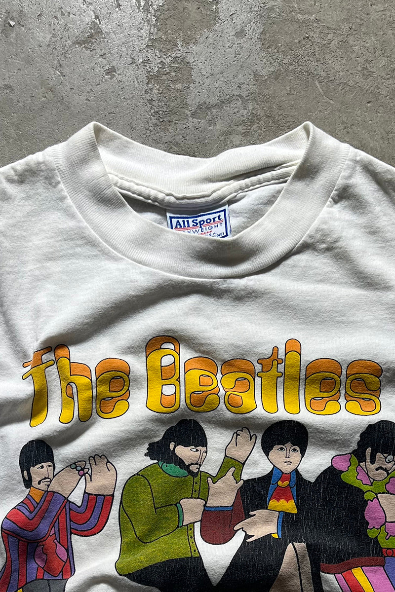MADE IN USA 99'S THE BEATLES YELLOW SUBMARINE BAND T-SHIRT / WHITE [SIZE: XL USED]