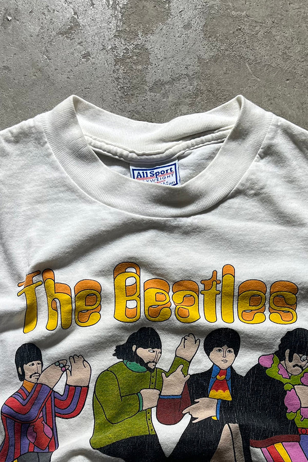 MADE IN USA 99'S THE BEATLES YELLOW SUBMARINE BAND T-SHIRT / WHITE [SIZE: XL USED]