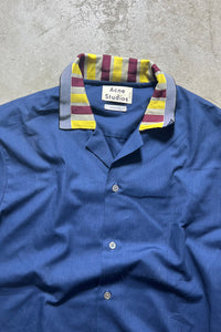 15SS OPEN COLLAR S/S SHIRT / NAVY [SIZE: 44 USED]