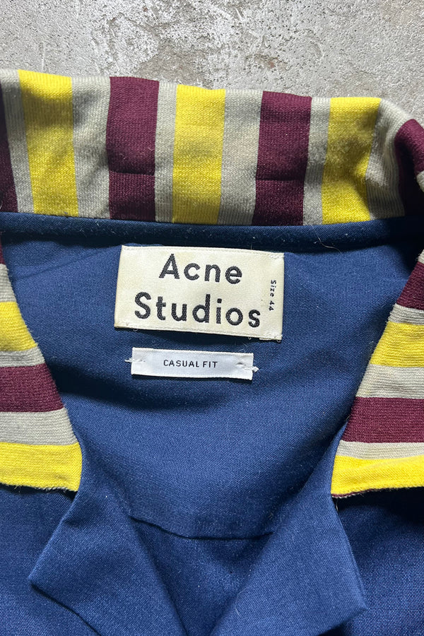 15SS OPEN COLLAR S/S SHIRT / NAVY [SIZE: 44 USED]