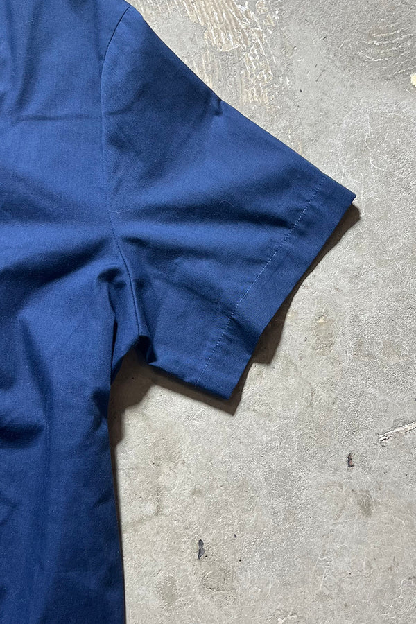 15SS OPEN COLLAR S/S SHIRT / NAVY [SIZE: 44 USED]