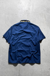 15SS OPEN COLLAR S/S SHIRT / NAVY [SIZE: 44 USED]
